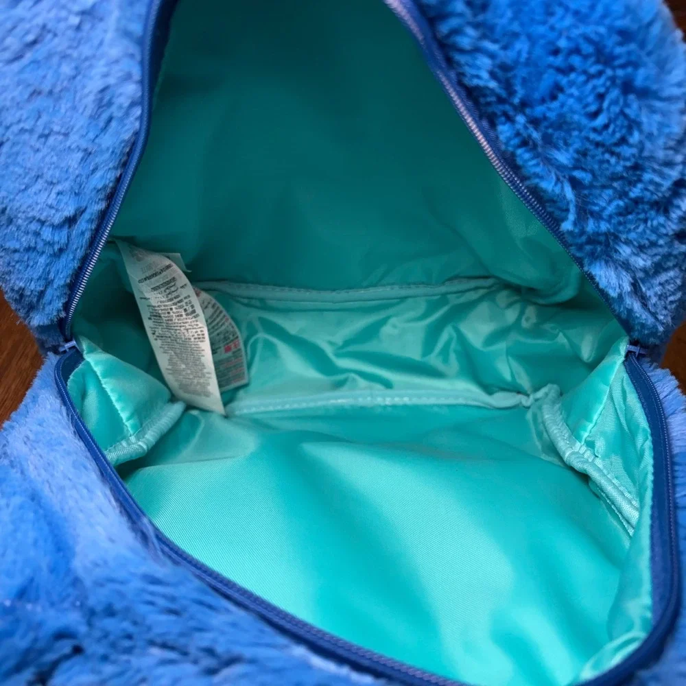 Disney Star Wars Young Jedi Adventures Nubs Plush Backpack Blue Fuzzy Bag